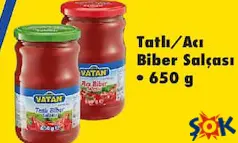 BİZİM VATAN TATLI/ACI BİBER SALÇASI 650 G